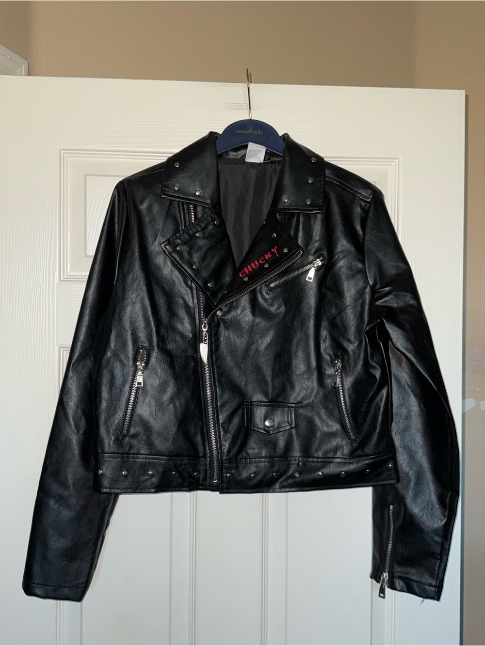 Spirit Halloween Deluxe Bride Of Chucky Faux Leather Jacket- Medium